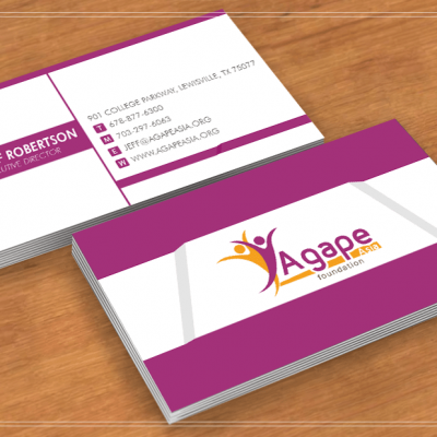 Agape Asia Business Card Design