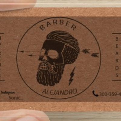Barber Alejandro Business Card Design