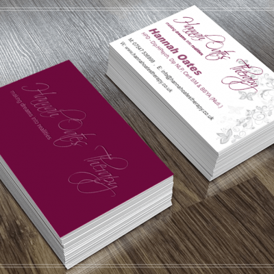 Hannah Oates Therapy Business Card Design