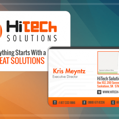 Hitech Solutions Business Card Design